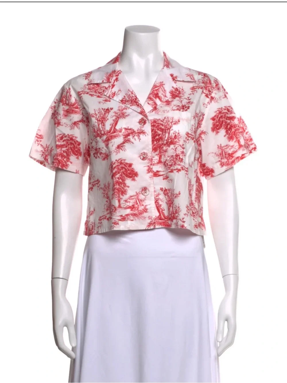 CARA CARA Two-Piece Pink Toile SET. Short and Button down